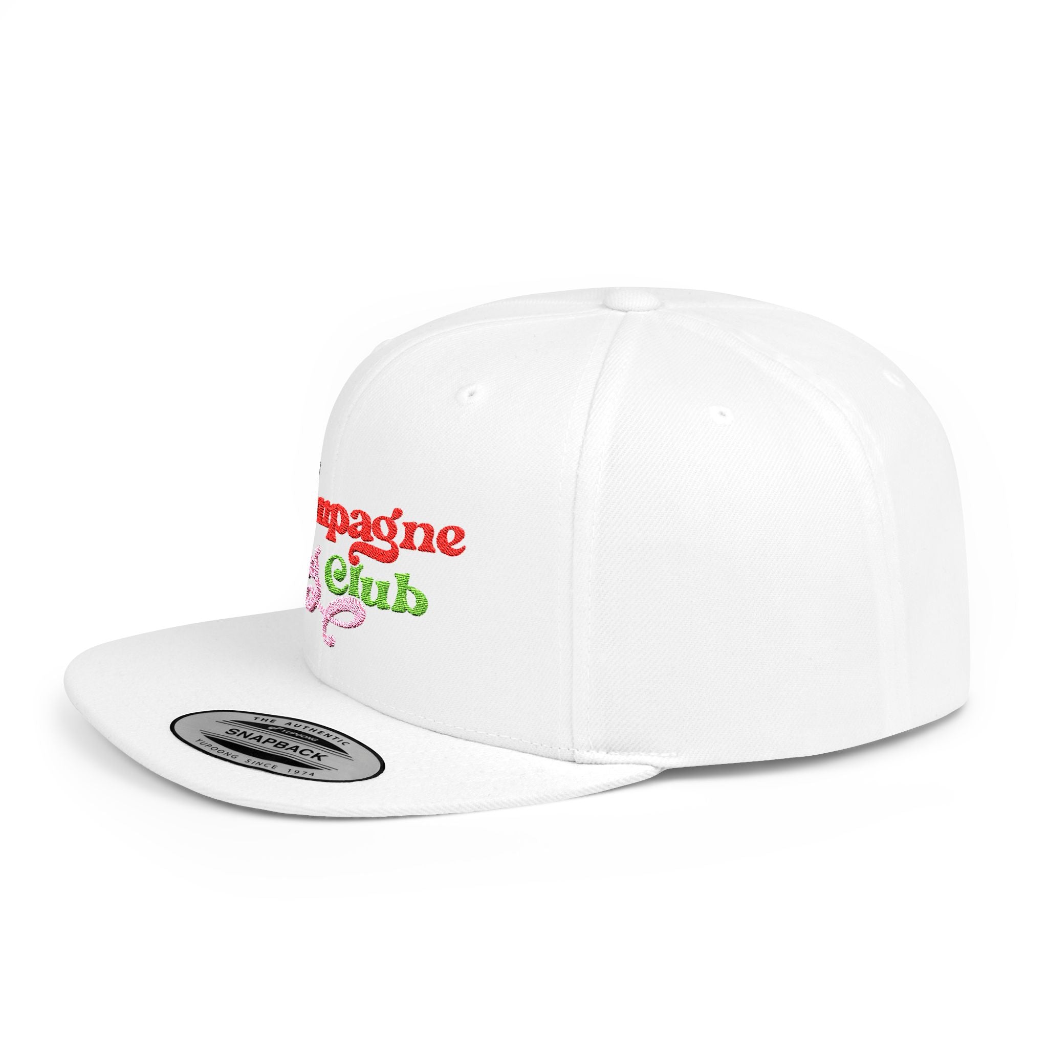 Champagne Dog Club Flat Bill Snapback Hat
