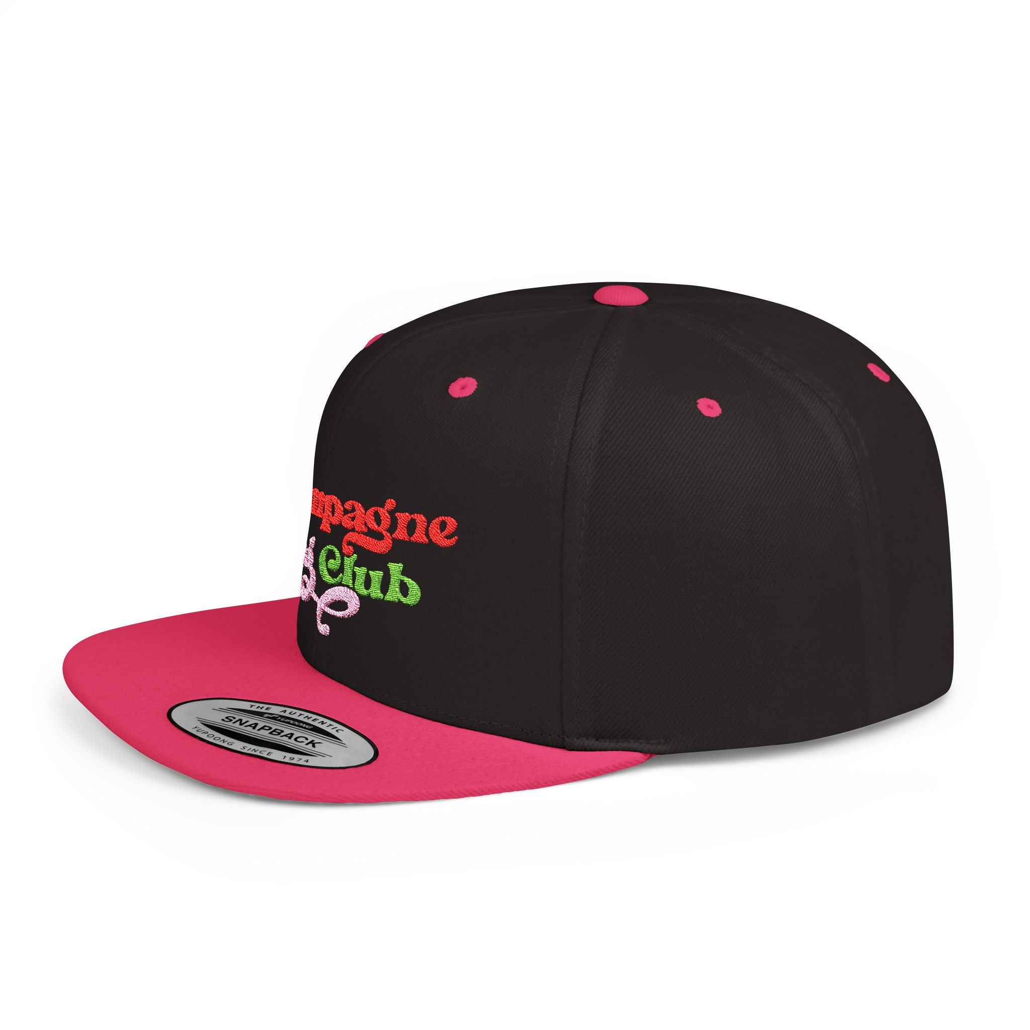 Champagne Dog Club Flat Bill Snapback Hat