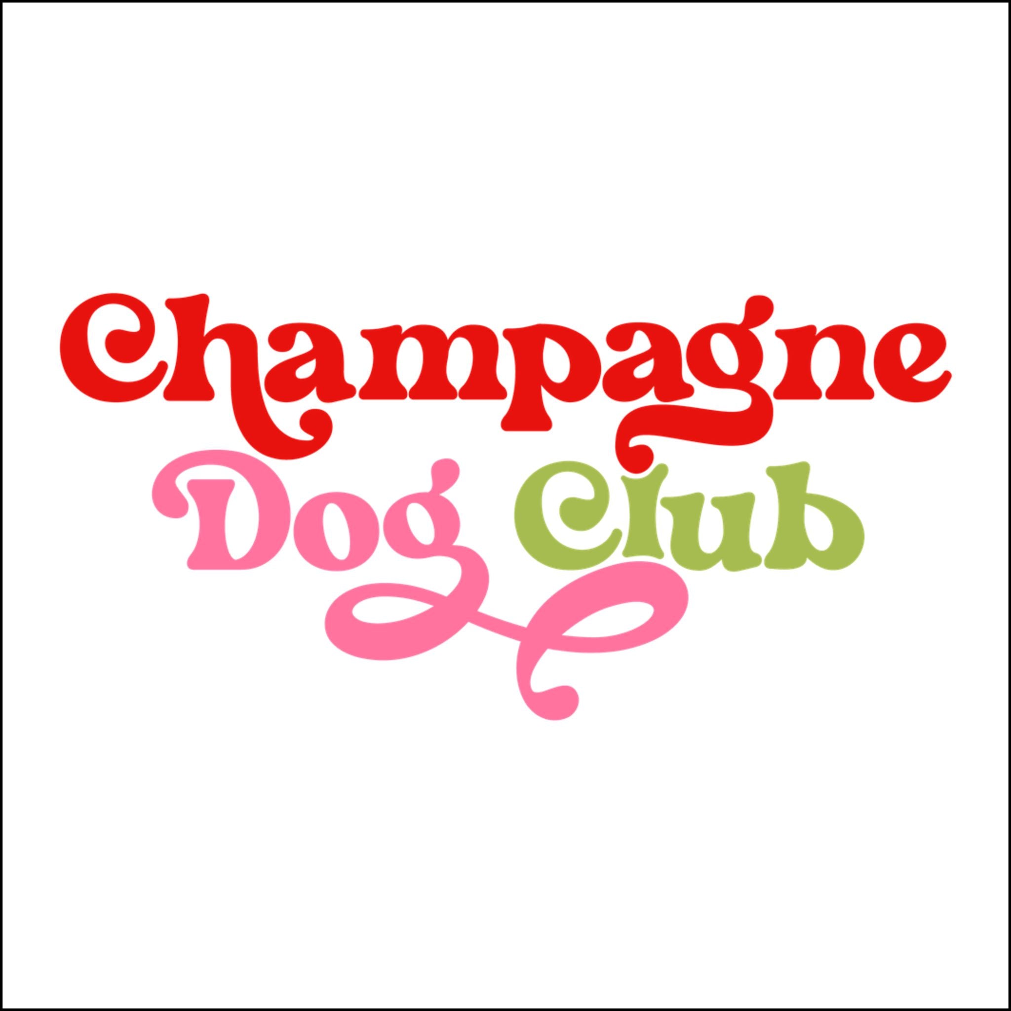 Custom Cut Acrylic Ornament - Champagne Dog Club Decor