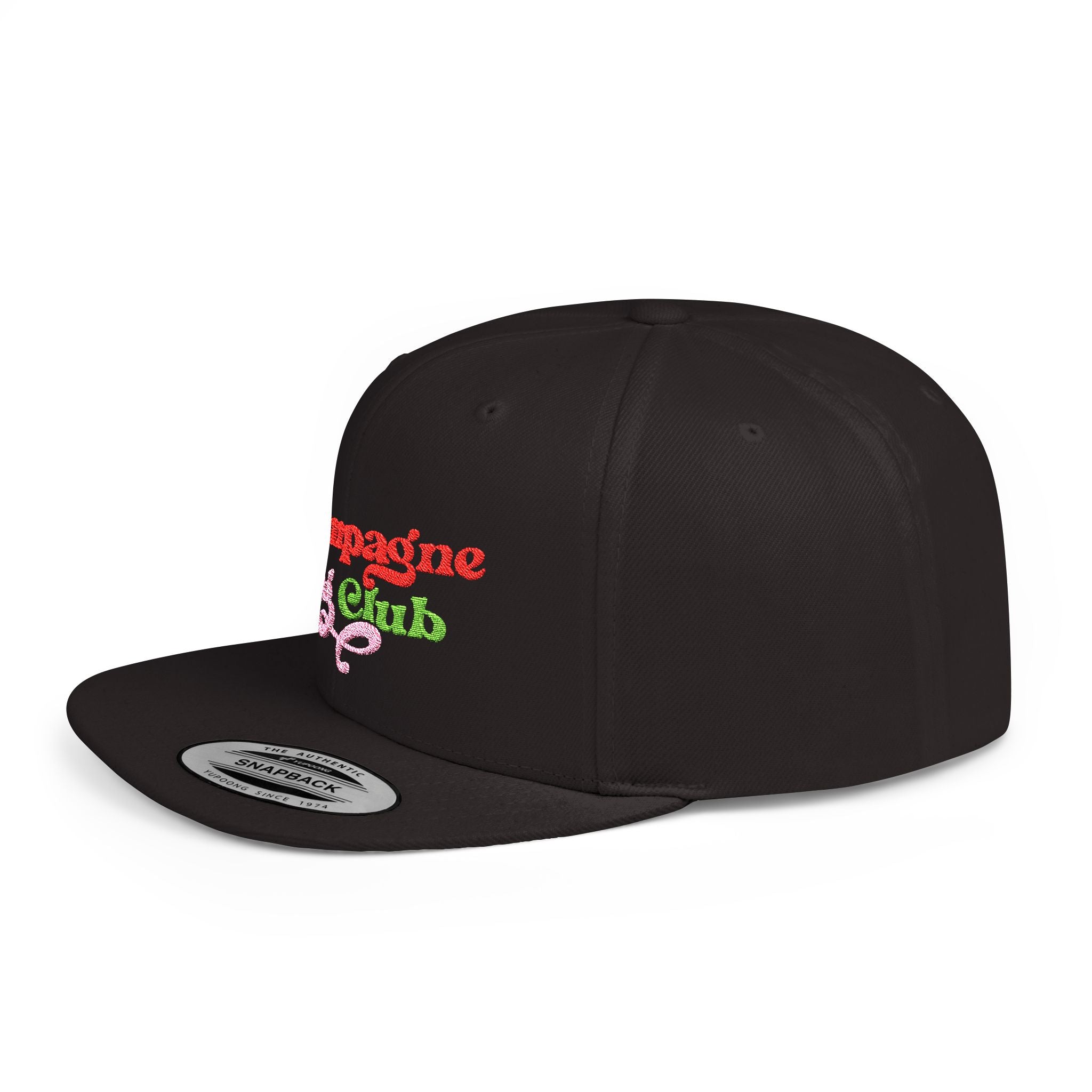 Champagne Dog Club Flat Bill Snapback Hat