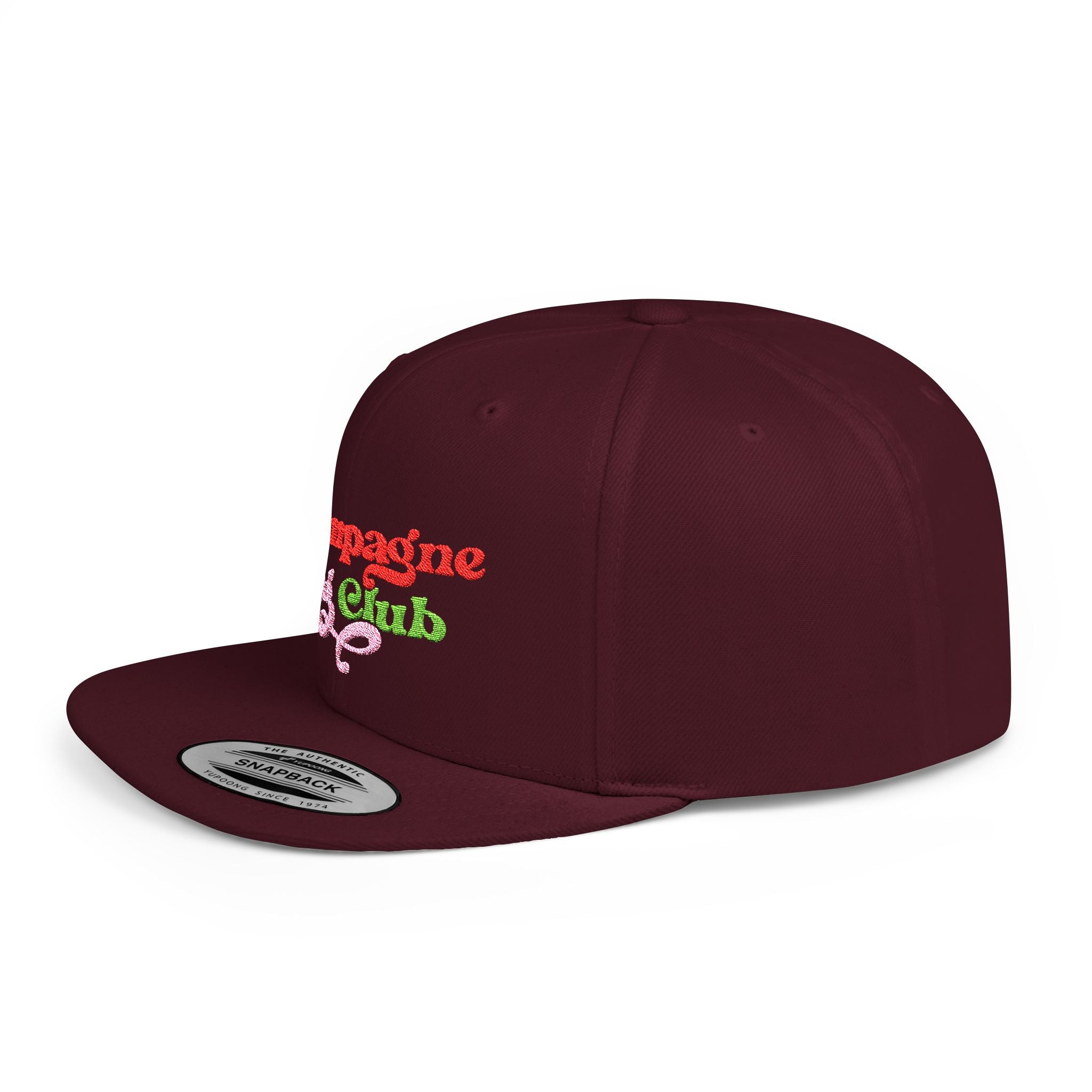 Champagne Dog Club Flat Bill Snapback Hat