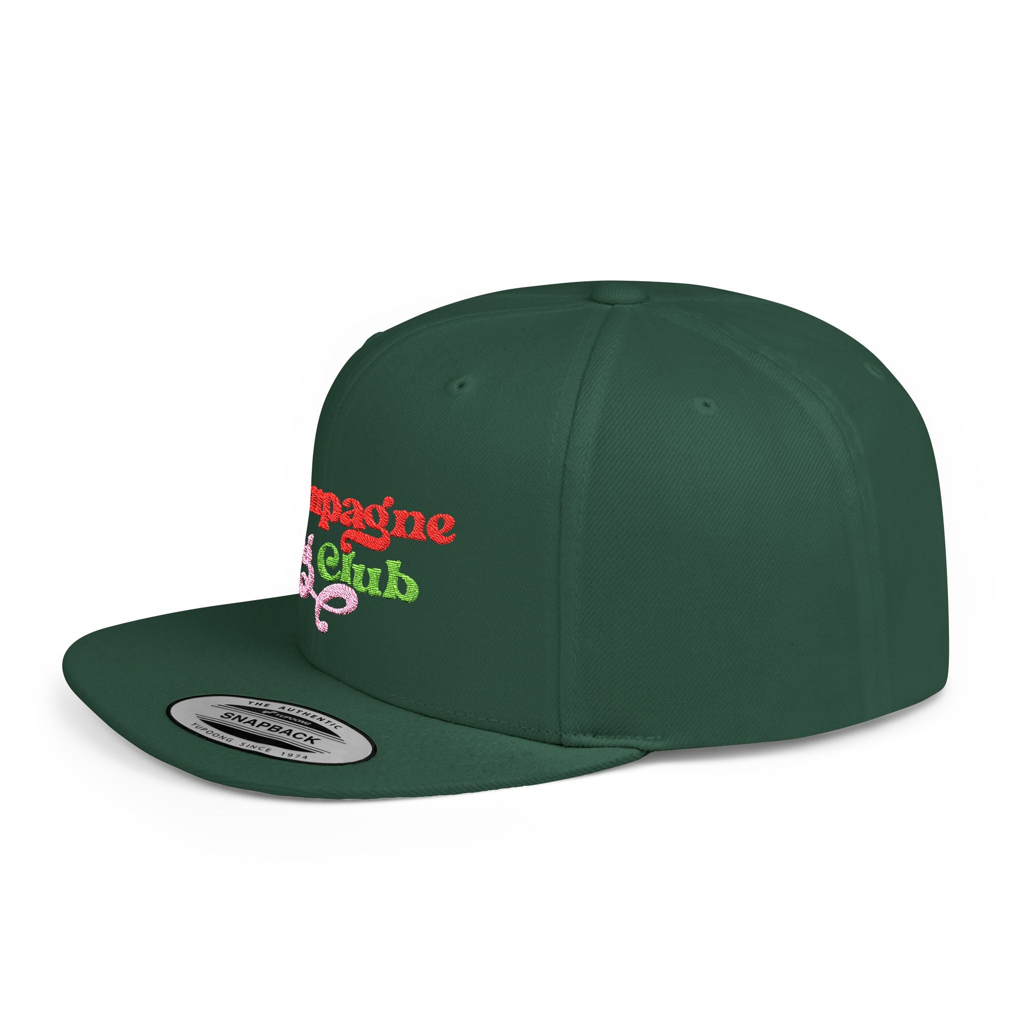 Champagne Dog Club Flat Bill Snapback Hat