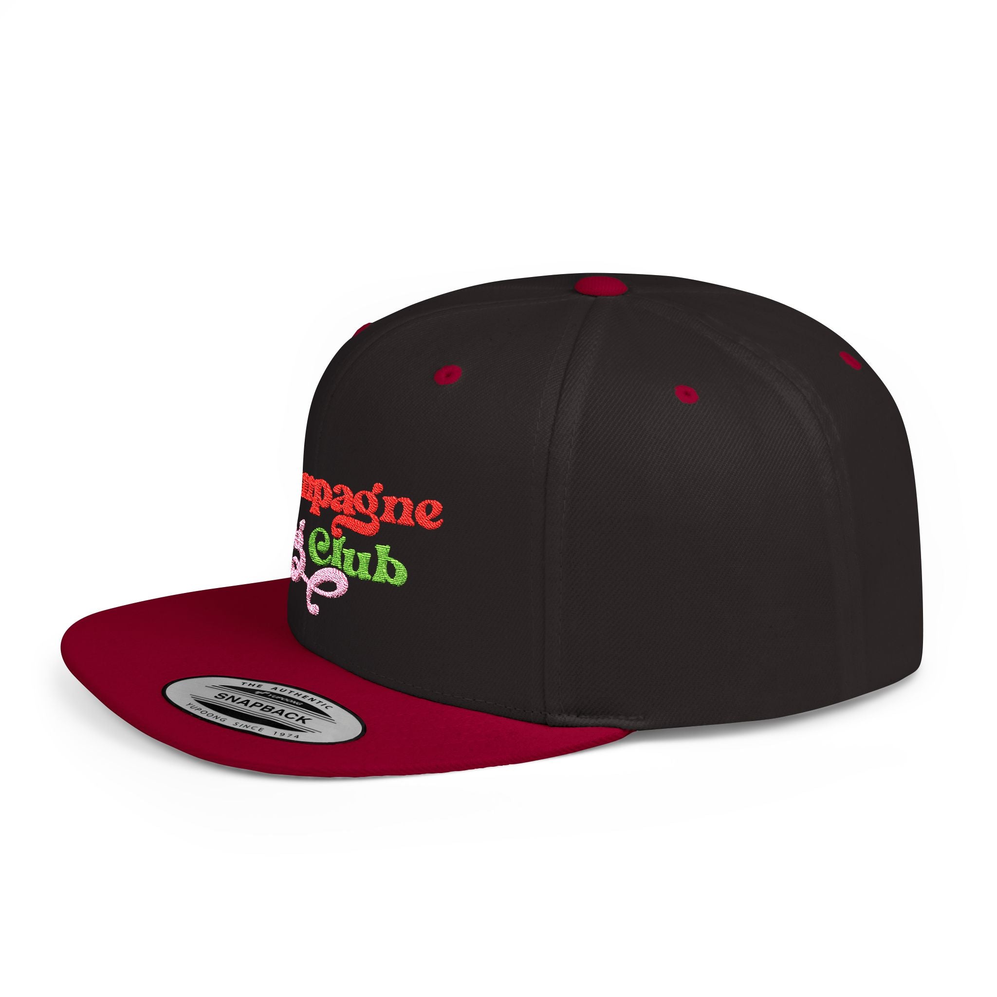 Champagne Dog Club Flat Bill Snapback Hat