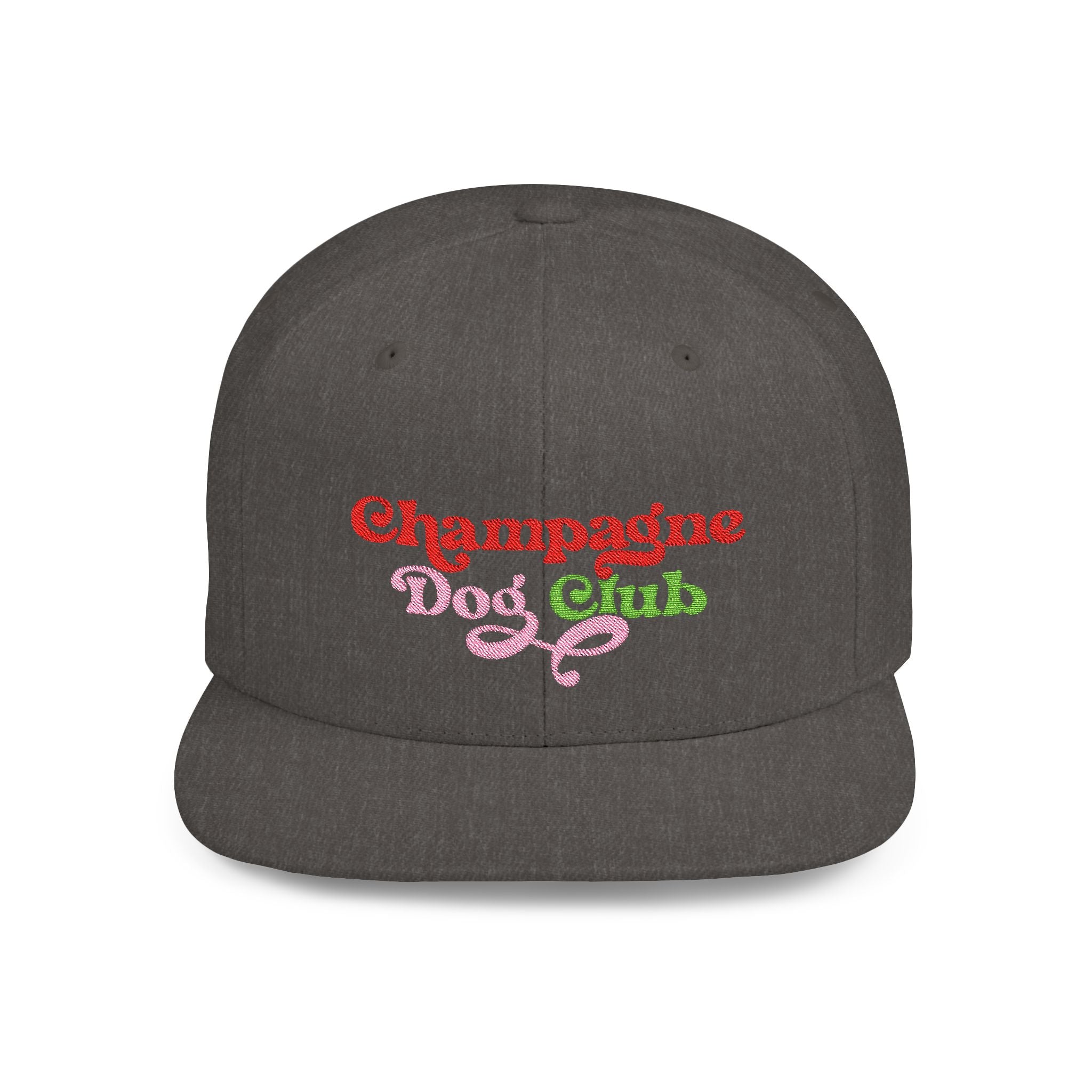 Champagne Dog Club Flat Bill Snapback Hat