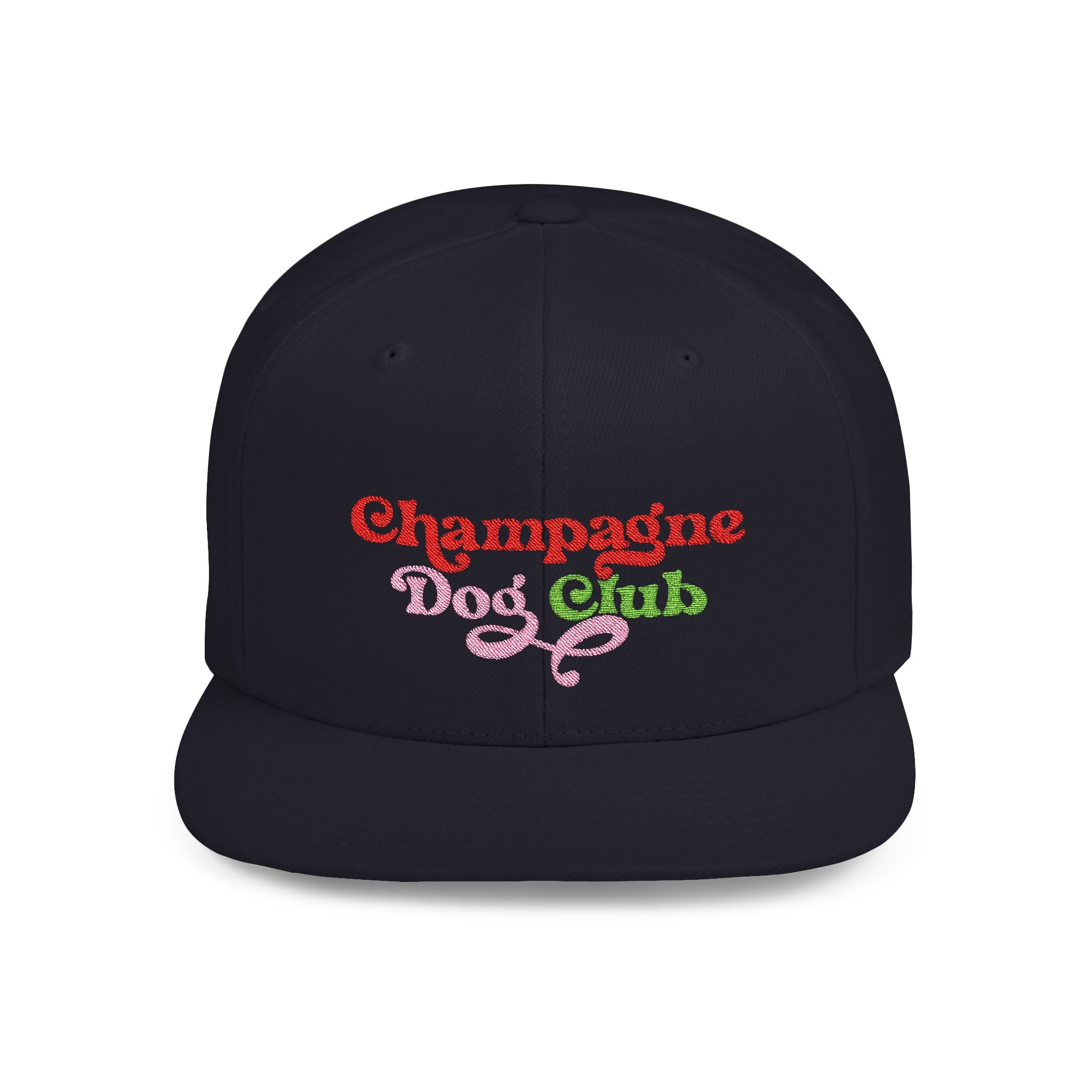 Champagne Dog Club Flat Bill Snapback Hat