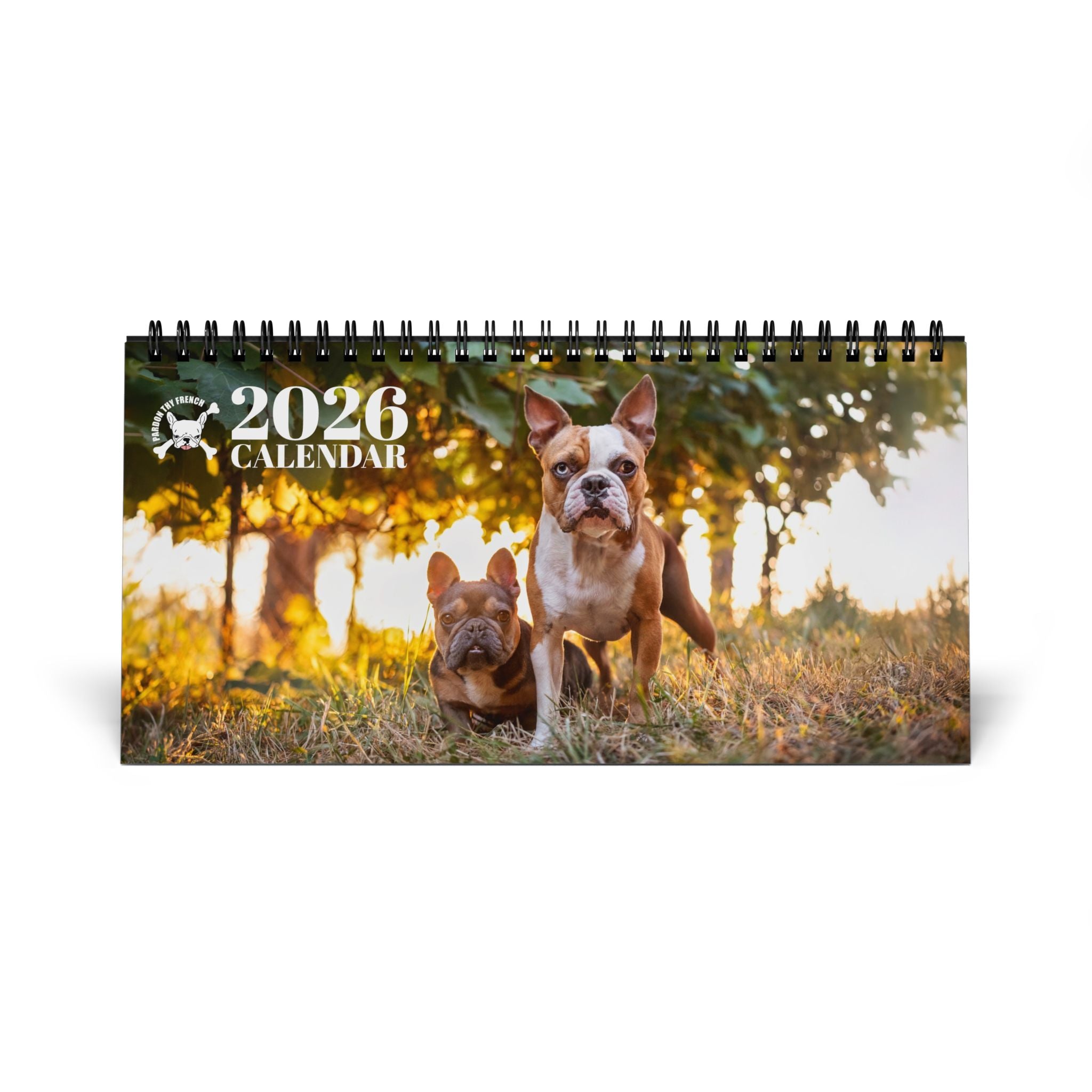 2026 Pardon Thy French Desktop Calendar